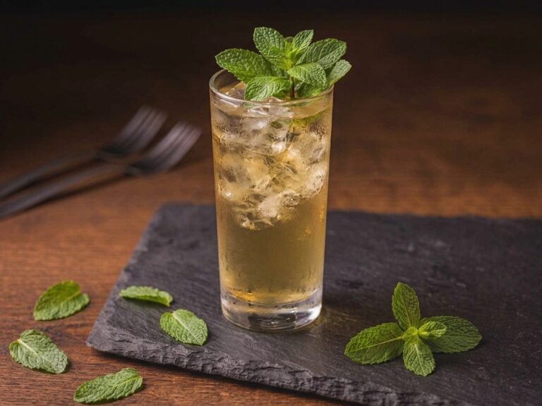 Ketaco iced mint tea served very cold over ice